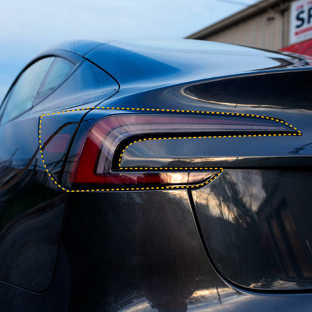 Tinted Taillight Protection - PPF Model 3 Highland Refresh