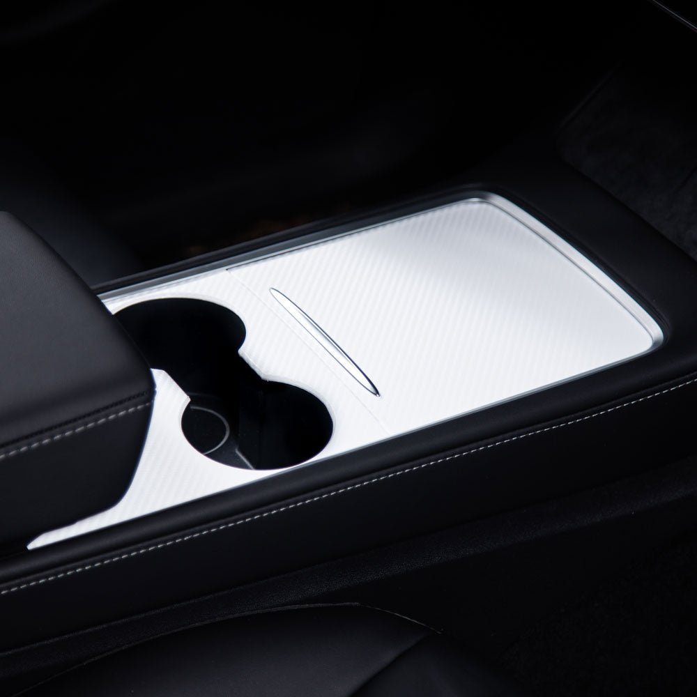 Center Console Wrap (Gen. 1 &amp; 2 Available) for Model 3 / Y -TB-3Y-CC2.0-WHTCF- TESBROS