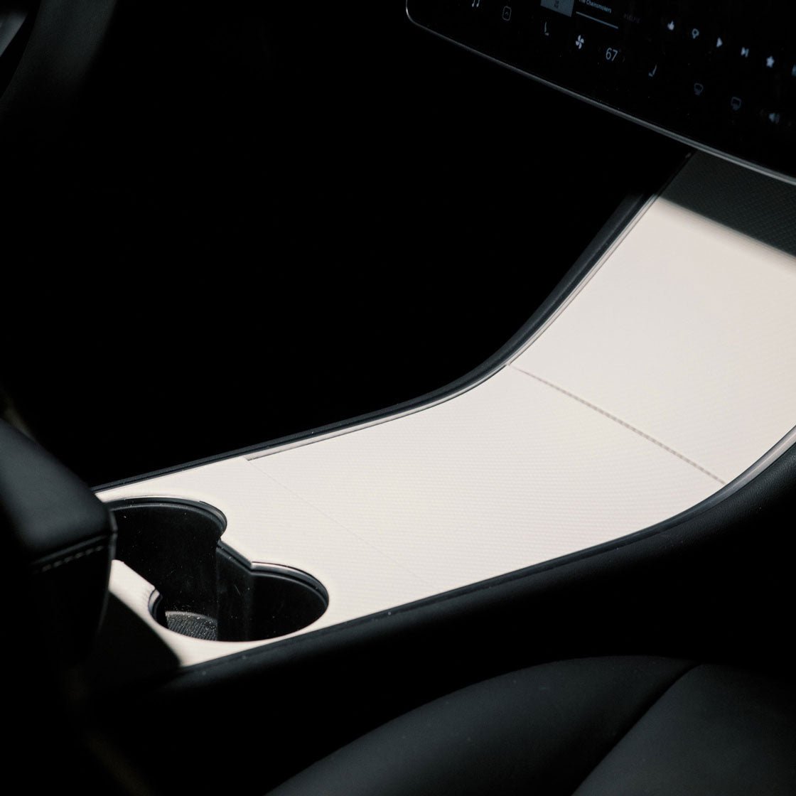 Center Console Wrap (Gen. 1 &amp; 2 Available) for Model 3 / Y -TB-3Y-CC1.0-WHTCF- TESBROS