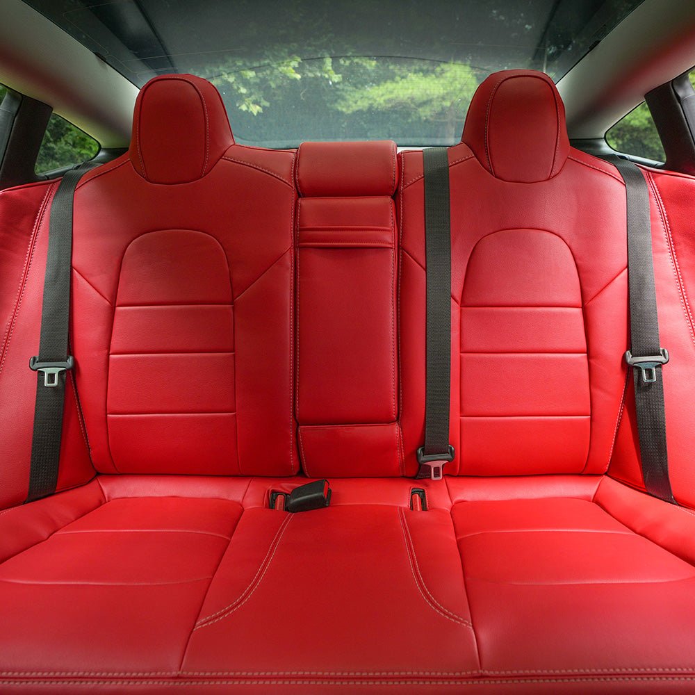 Premium Seat Covers for Model 3 -MFG-3-STCVR-RED- TESBROS