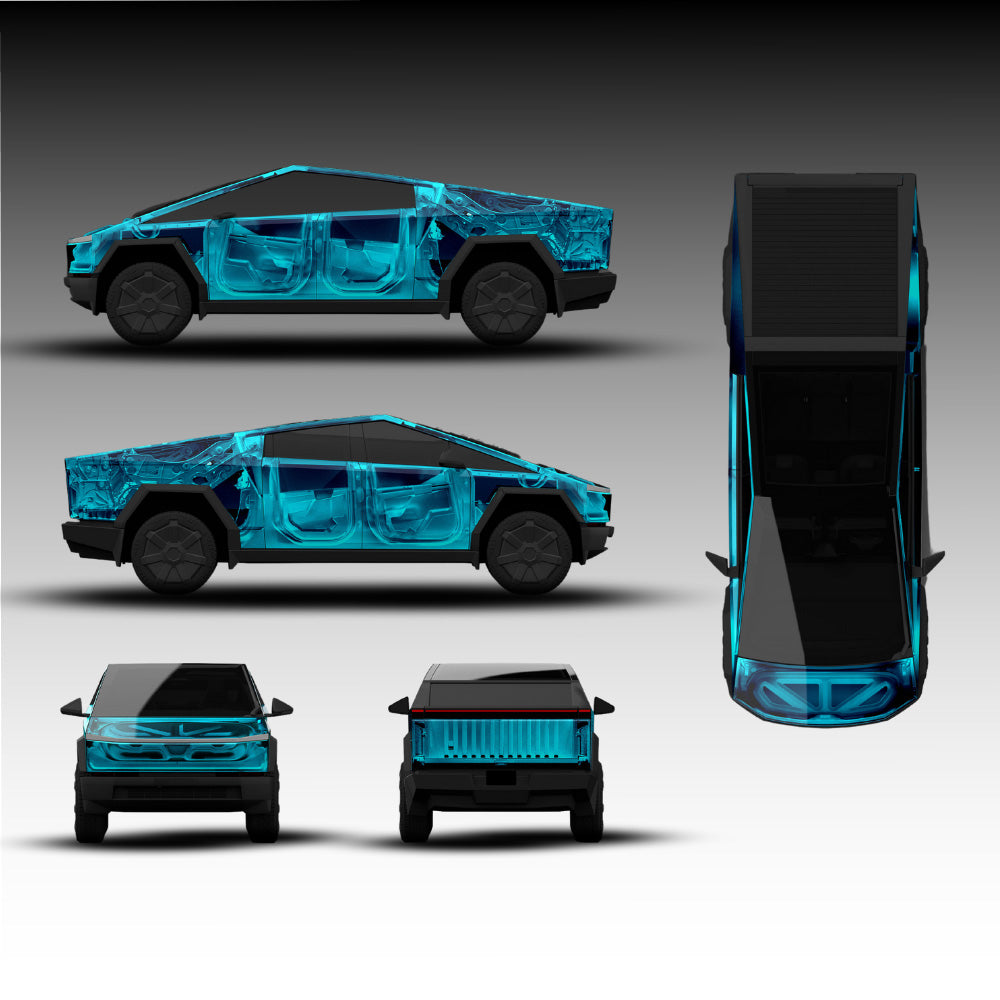 X-Ray Vinyl Wrap Kit for the Cybertruck | Blue