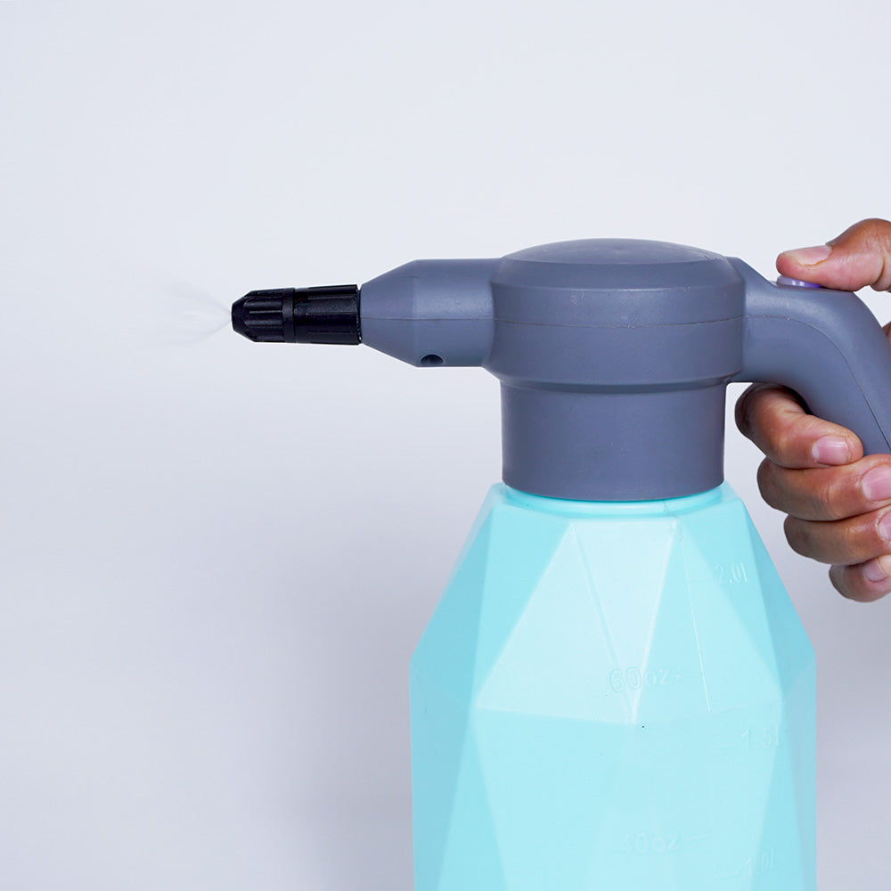 Adjust nozzle to spray wide.