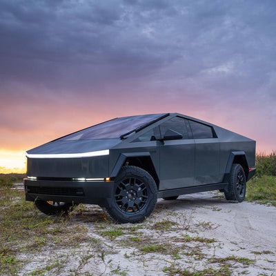 Cybertruck wrapped in Gloss Rock Gray by Avery Dennison