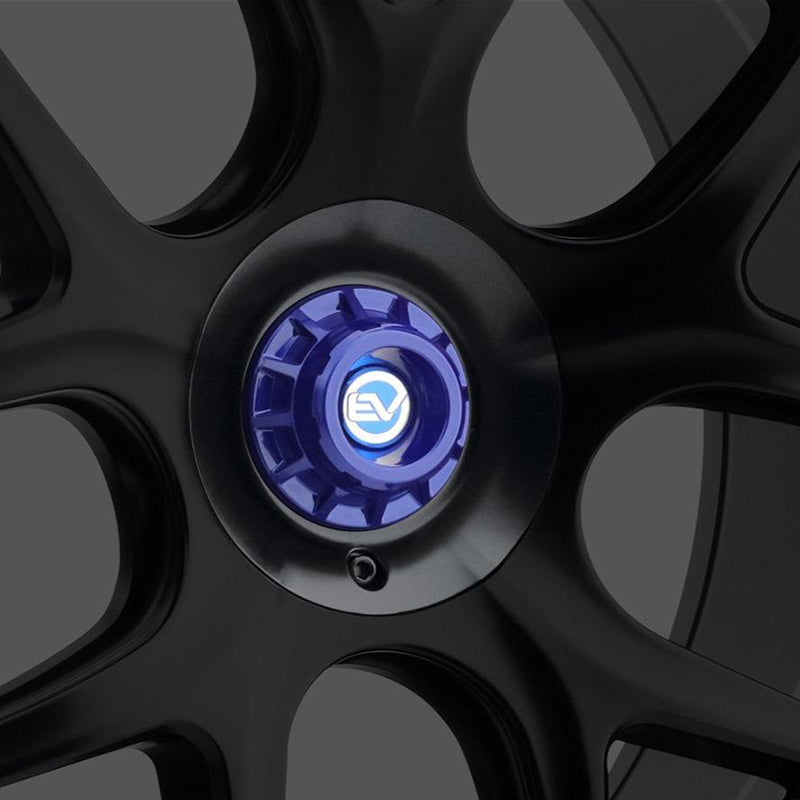 Center Lock-Design Center Caps for EVR &quot;Roadster&quot; Wheels | Blue