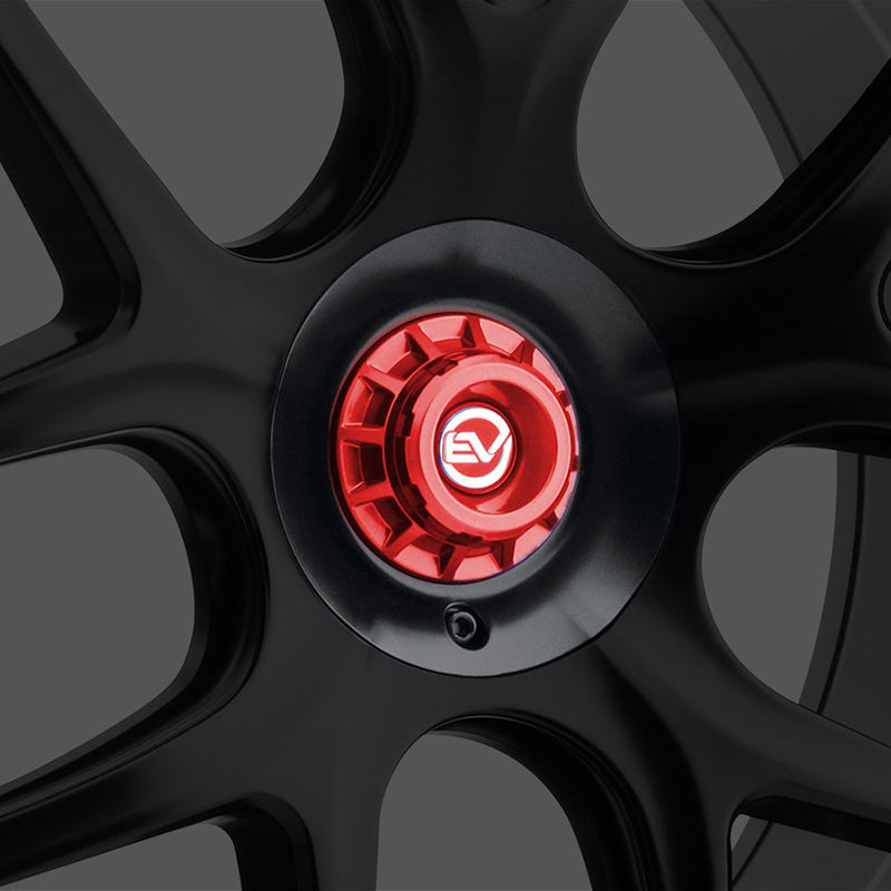 Center Lock-Design Center Caps for EVR &quot;Roadster&quot; Wheels | Red