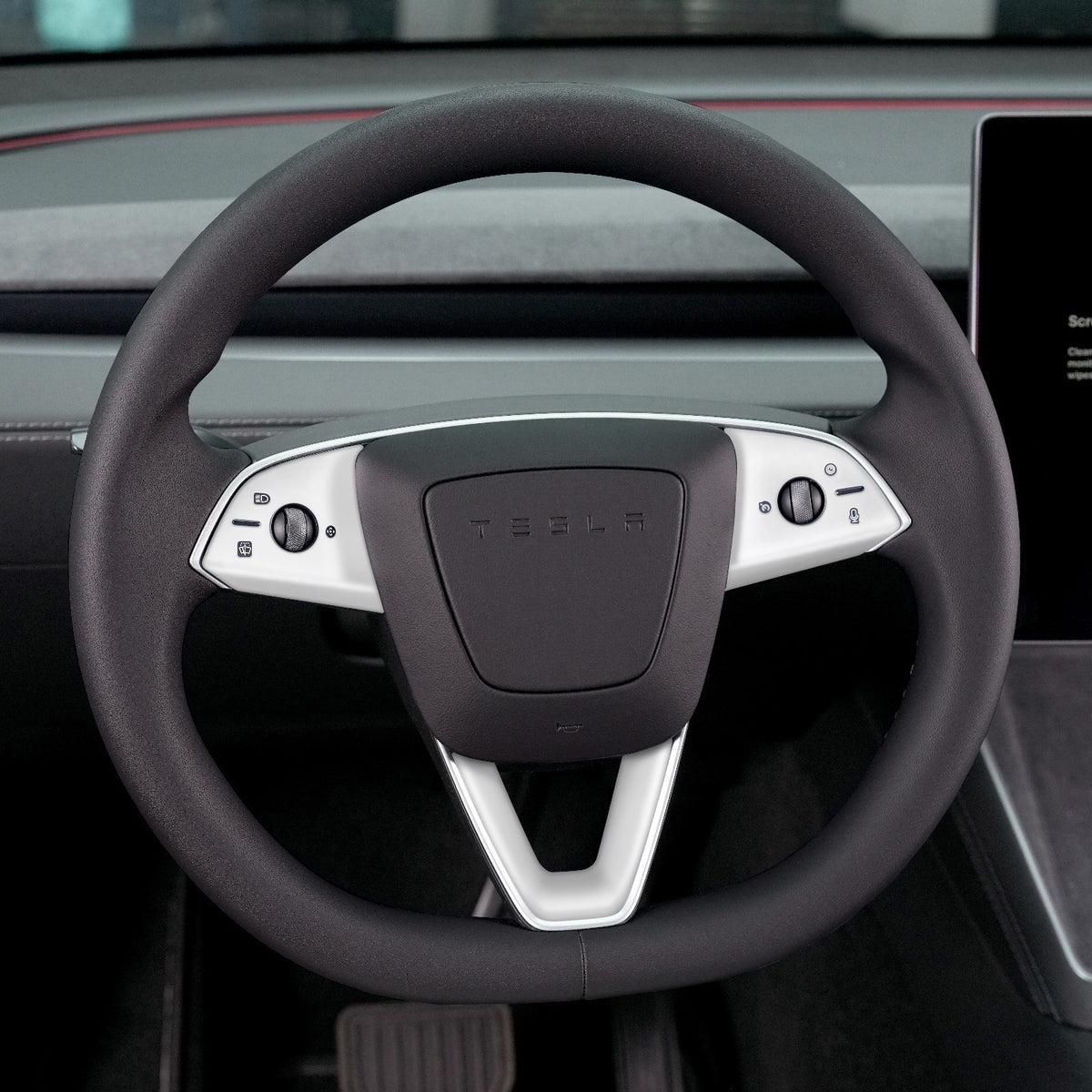 Steering Wheel Wrap for Model Y Juniper Refresh | Satin White