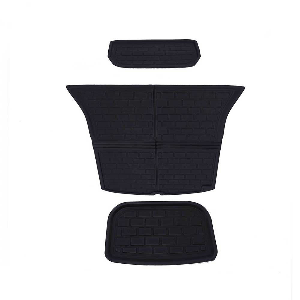 Trunk and Frunk Mats for Model Y 5-Seater - Top to Bottom: Frunk, Trunk, Trunk Bed