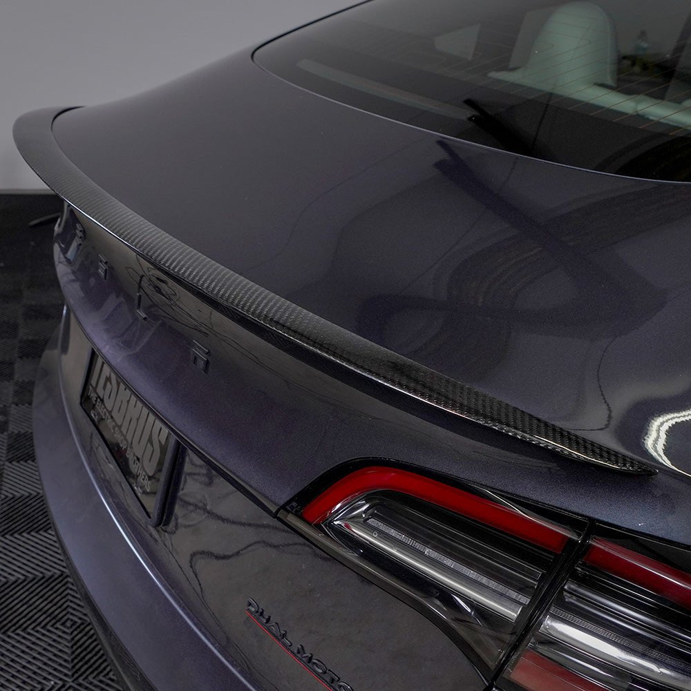 Carbon Fiber Rear Spoiler for Model 3 - TESBROS