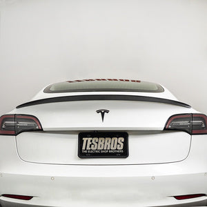 Carbon Fiber Rear Spoiler for Model 3, Matte