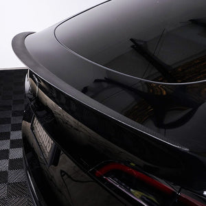 Aileron de coffre arrière pour Tesla Model 3 Y 2022 2017-2021 23 Spoiler de  coffre Lèvre Fibre de carbone Abs Wing Spoiler Accessoires de style de  voiture