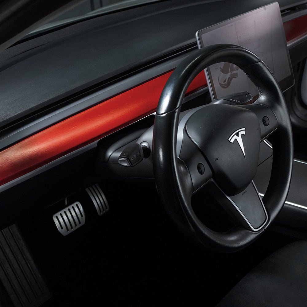 Tesla Model 3 Model Y Dashboard Cover Carbon Fiber Style Dash Cover Wrap Cap  Trim Panel Interior Accessories